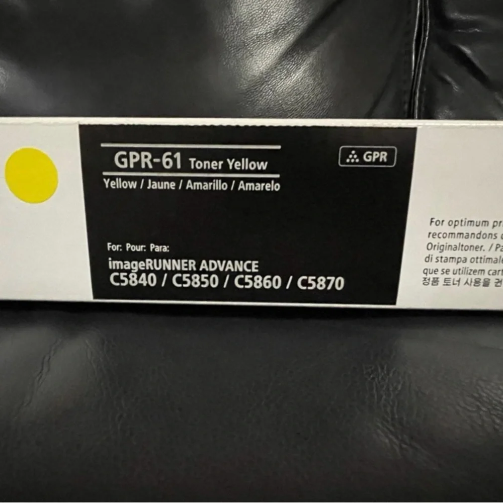 Genuine Canon GPR-61 Toner Yellow GPR-61 Yellow Toner